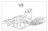 A coloring page of finding nemo